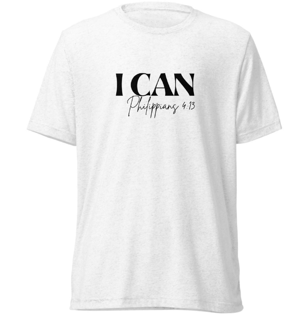 Flatlay of white tee shirt